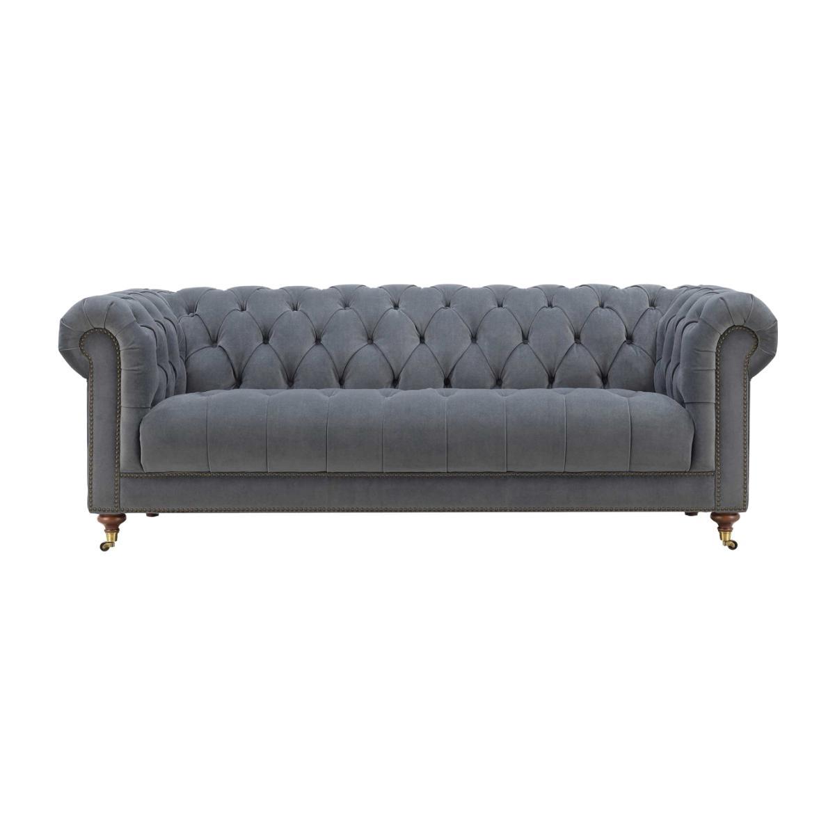 Ullswater 3.5 Seater Sofa, Pewter Velvet