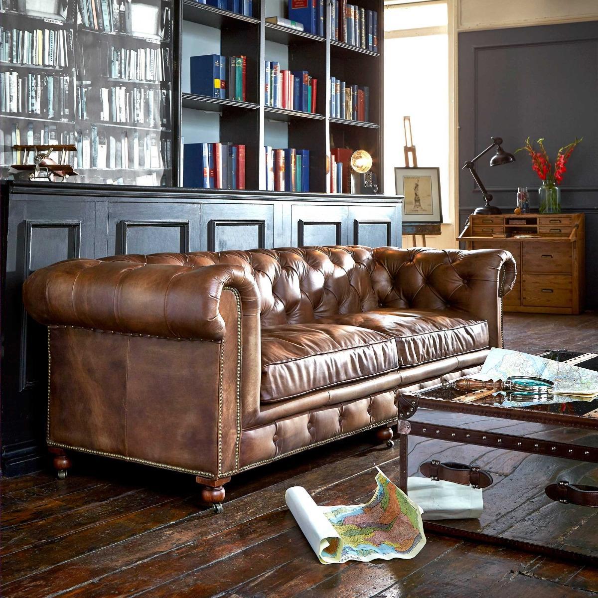 Asquith Leather 2.5 Seater Chesterfield Sofa – image 2