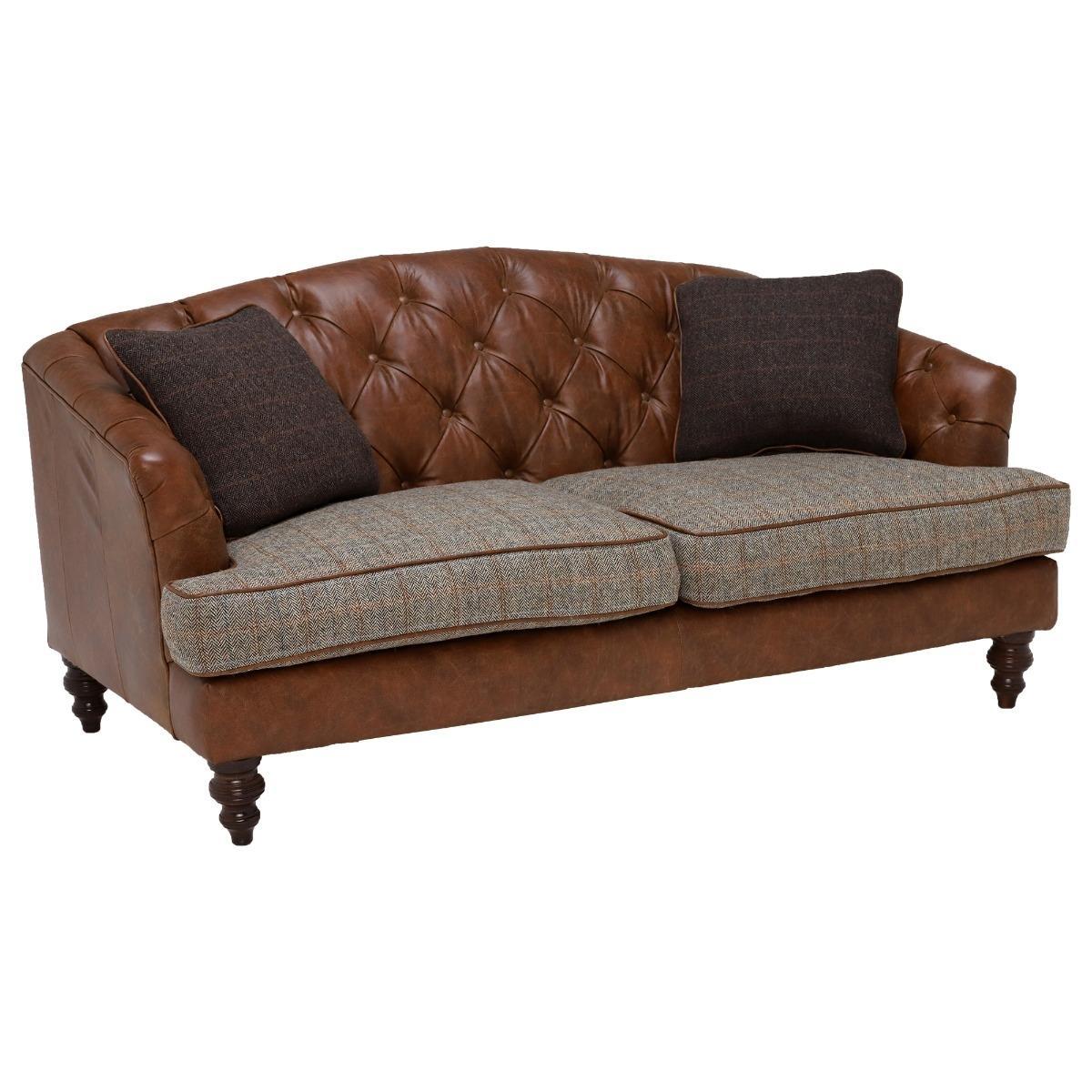 Harris Tweed Dalmore Petit Sofa Fabric and Leather - Barker & Stonehouse – image 3