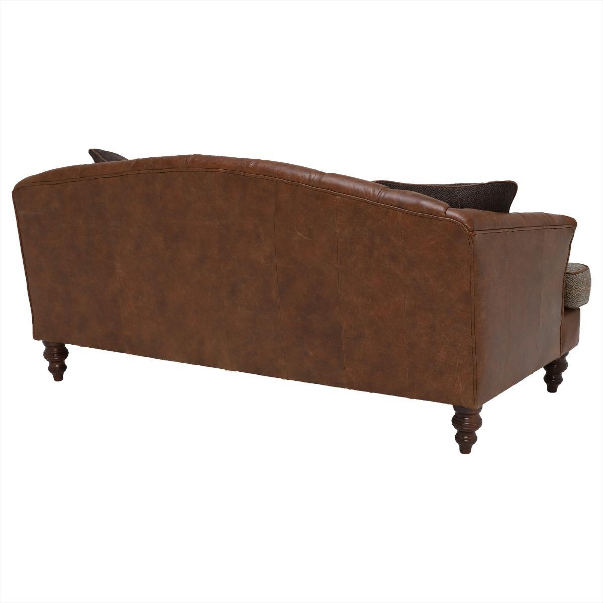 Harris Tweed Dalmore Petit Sofa Fabric and Leather - Barker & Stonehouse – image 4