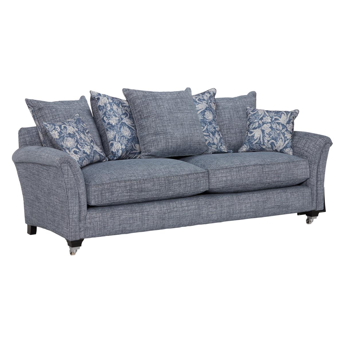 Devonshire Grand Sofa Pillow Back, Blue Fabric | Barker & Stonehouse – image 2