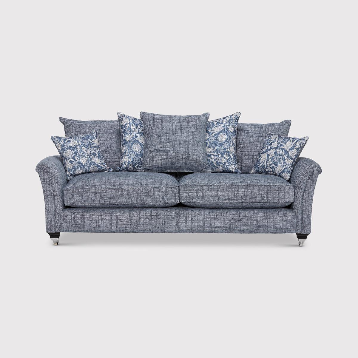 Devonshire Grand Sofa Pillow Back, Blue Fabric | Barker & Stonehouse – image 1