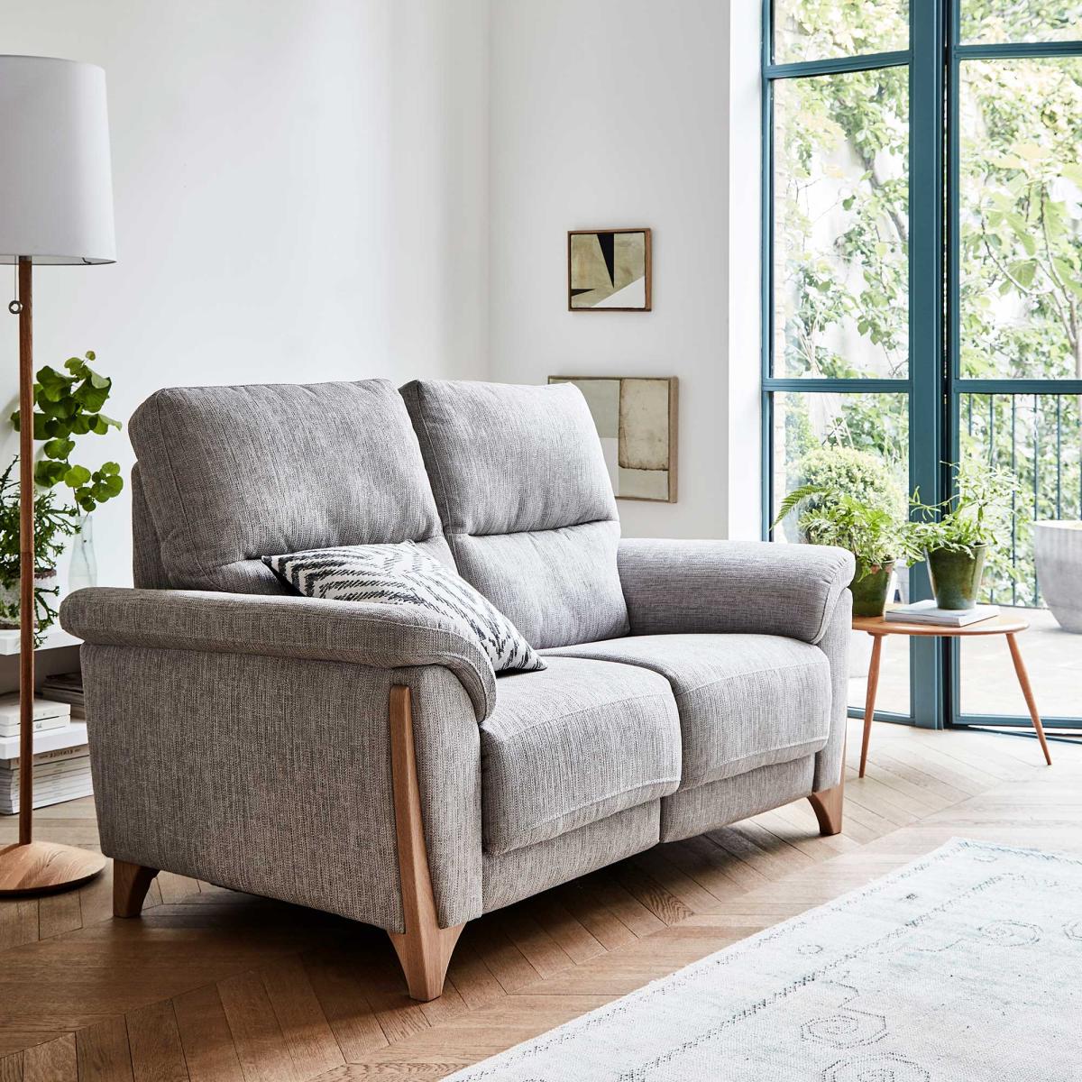 Ercol Enna Medium Sofa, Grey Fabric | Barker & Stonehouse – image 2