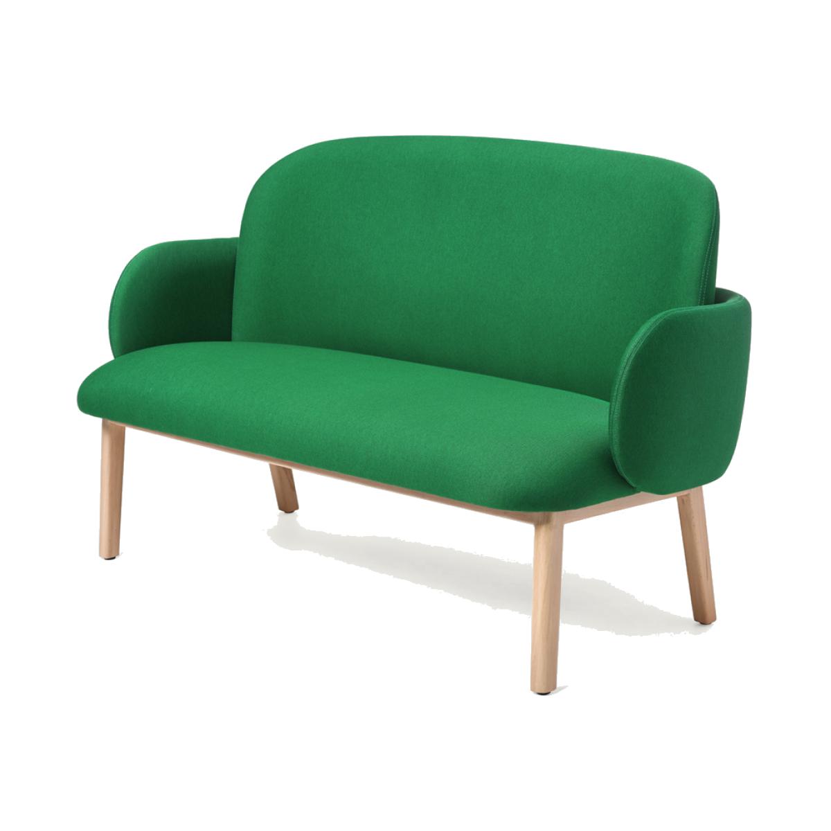 Dark Green Dost Wood Sofa