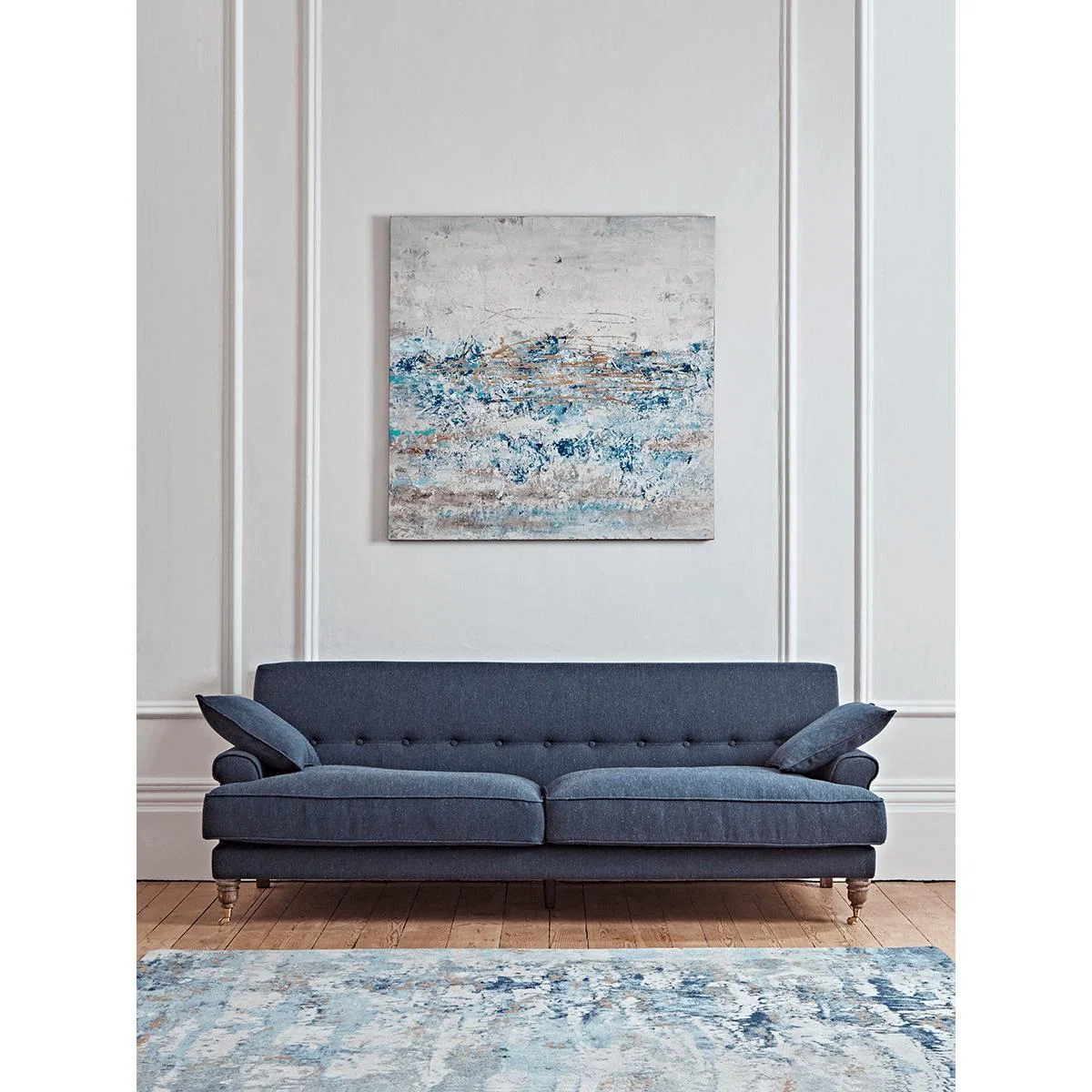Herringbone Sofa - Blue – image 9