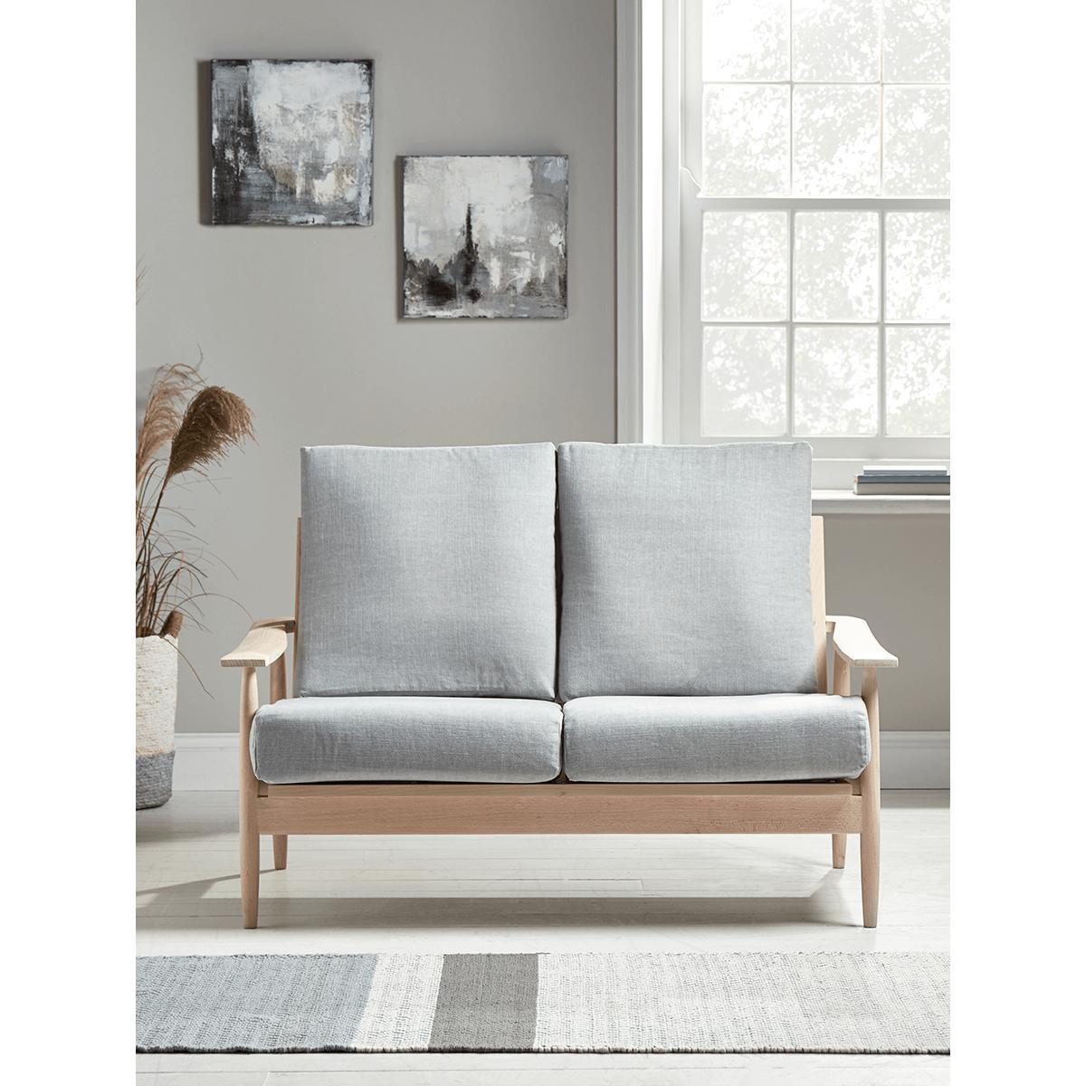 Beech Spindleback Sofa - Soft Grey – image 1