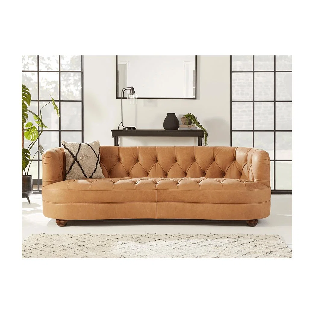 NEW Knightsbridge Leather Sofa – image 1
