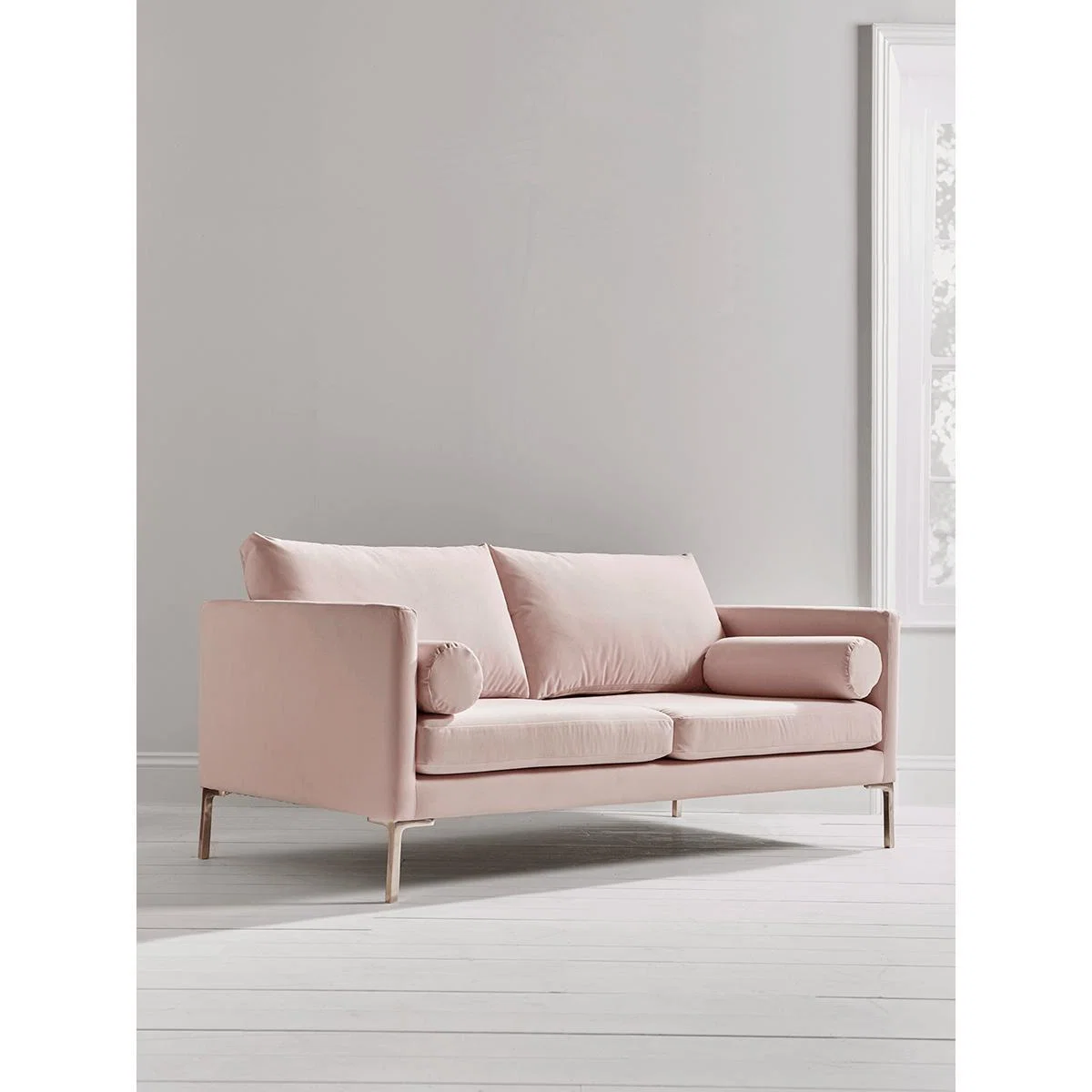Rene Velvet Sofa - Soft Blush – image 2