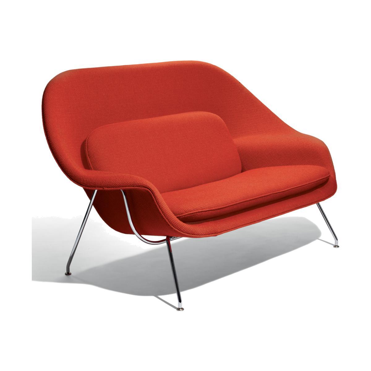 Womb Sofa Chrome & Cato Fabric – image 1