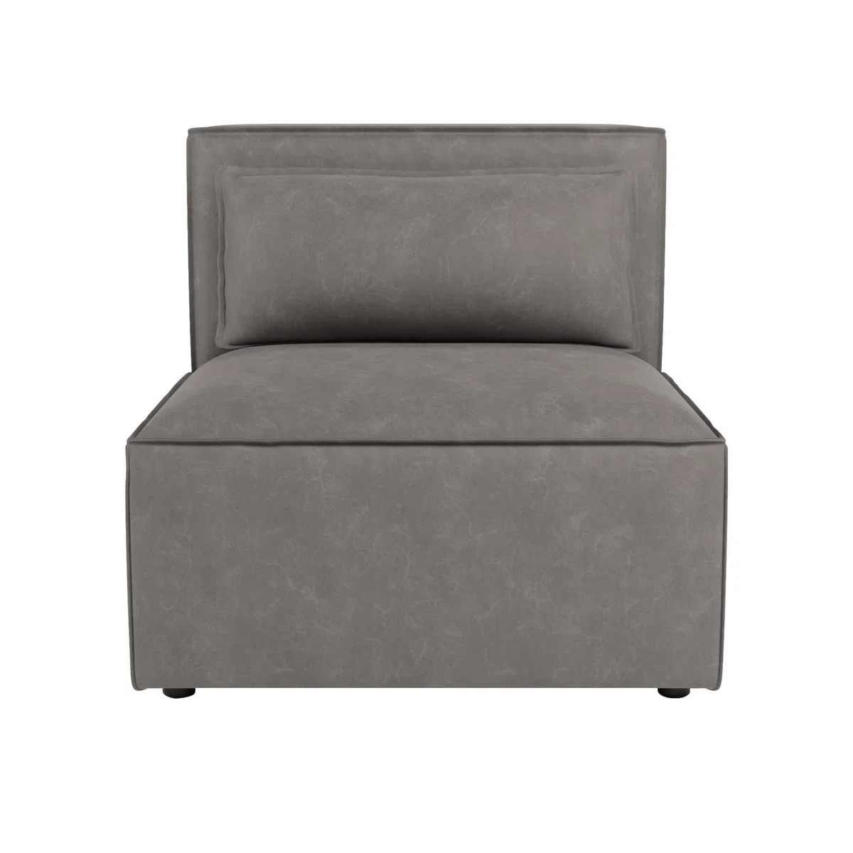Modular Arne Faux Leather Armless Piece Grey – image 3