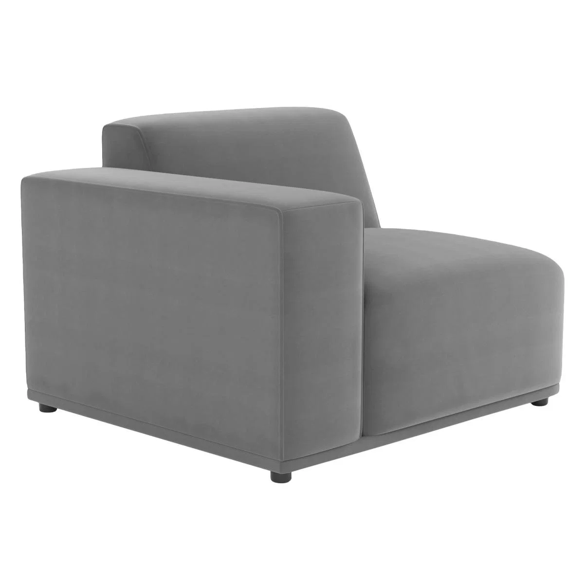 Modular Cruz Velvet Left Hand Piece Steeple Grey – image 2