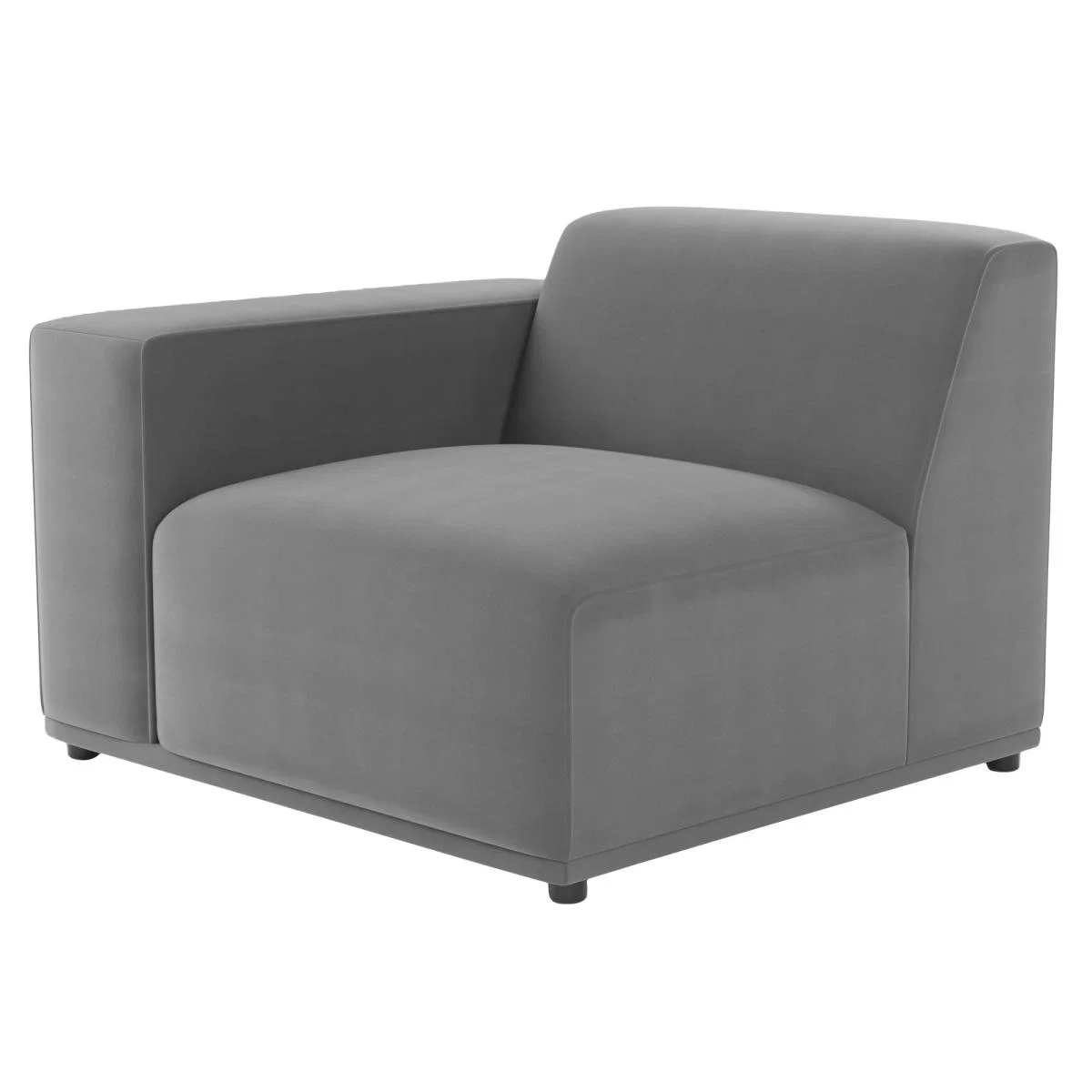 Modular Cruz Velvet Left Hand Piece Steeple Grey – image 3