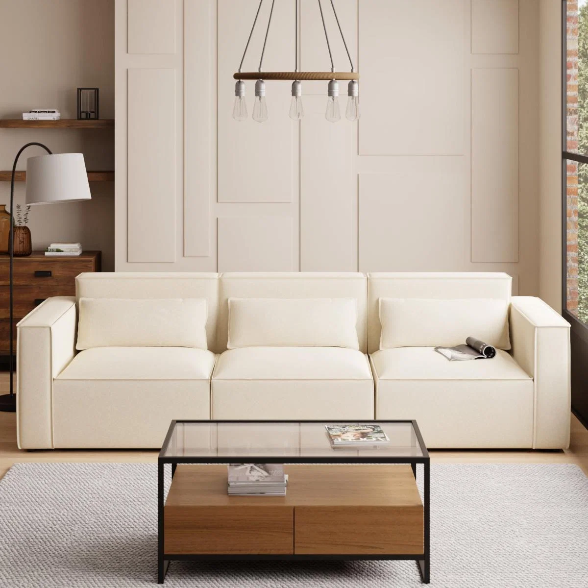 Modular Arne Luna Armless Seat Natural – image 7