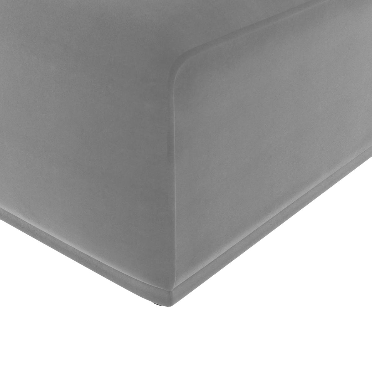 Modular Cruz Velvet Armless Seat Steeple Grey – image 6