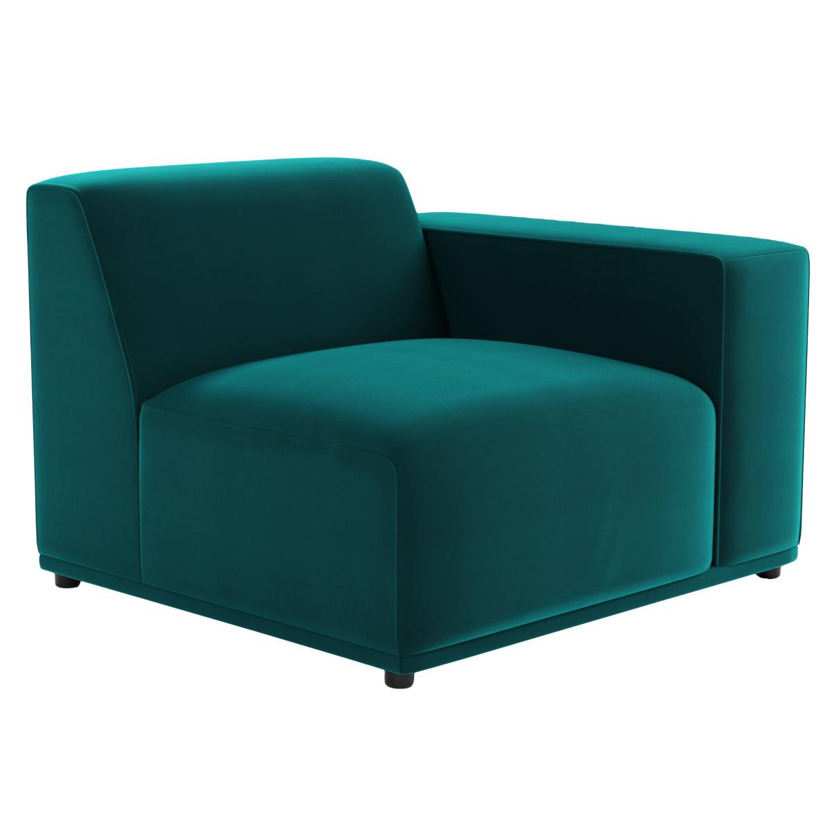 Modular Cruz Velvet Right Hand Seat Peacock – image 3