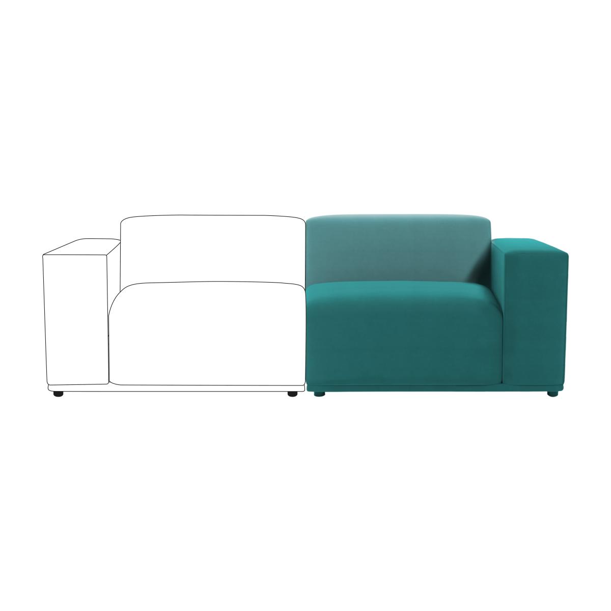 Modular Cruz Velvet Right Hand Seat Peacock – image 1