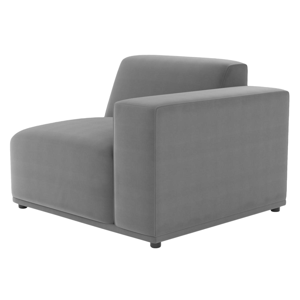 Modular Cruz Velvet Right Hand Seat Steeple Grey – image 2