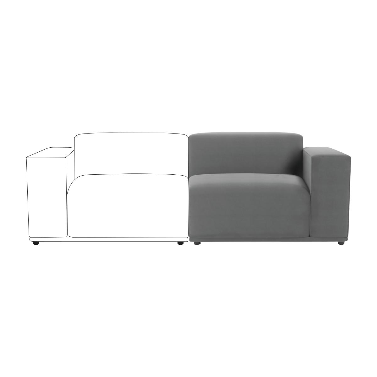 Modular Cruz Velvet Right Hand Seat Steeple Grey – image 1
