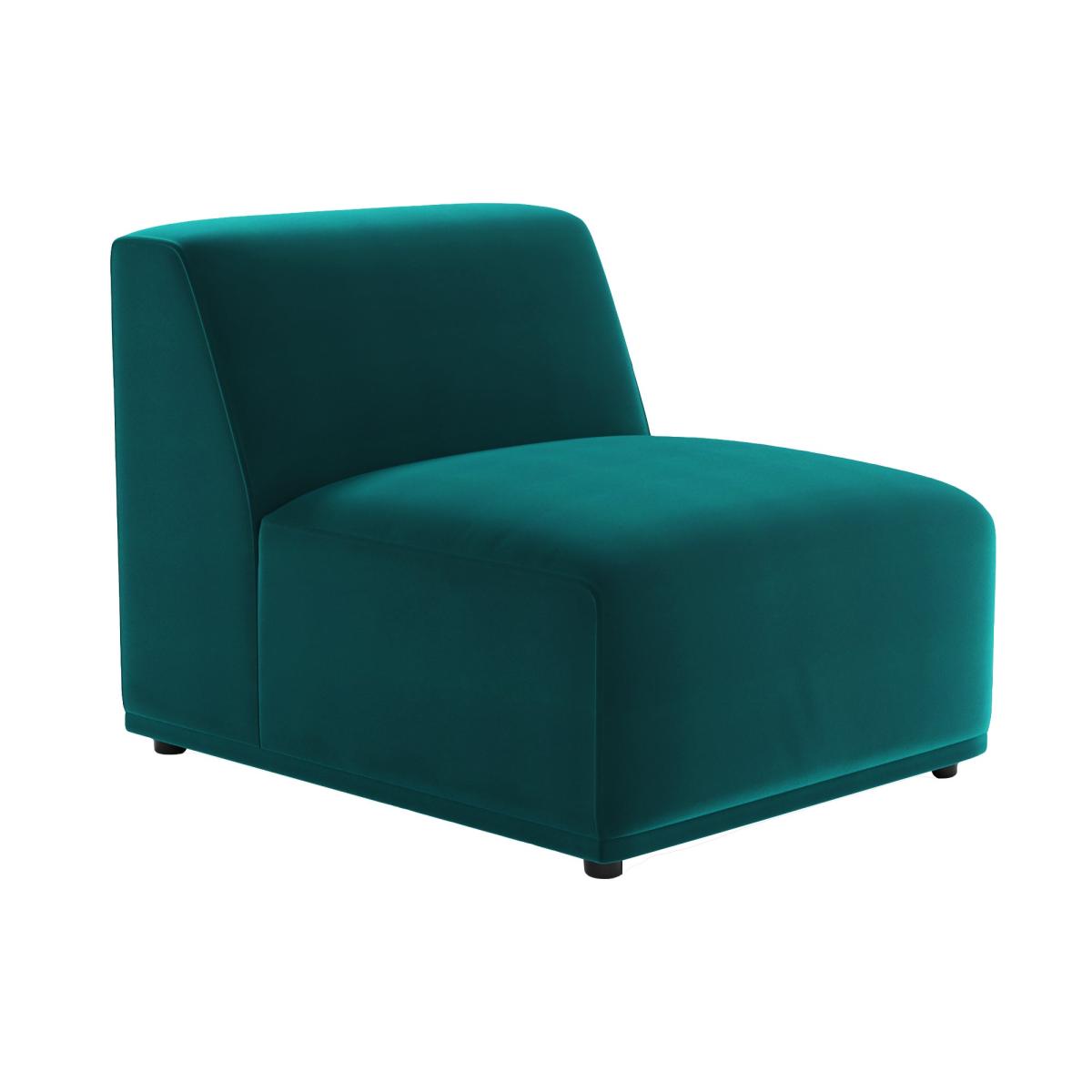 Modular Cruz Velvet Armless Seat Peacock – image 2