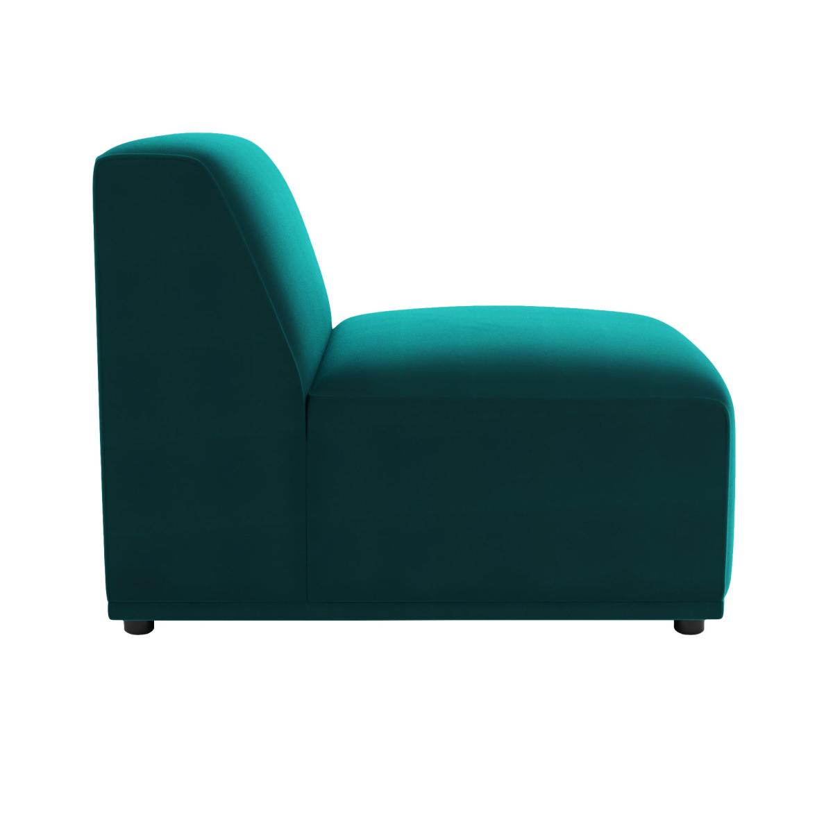 Modular Cruz Velvet Armless Seat Peacock – image 4