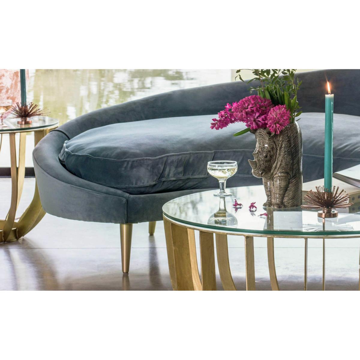 Tiffany Left Hand Facing Sofa - Blue Savoy Stain Guarded Velvet – image 2