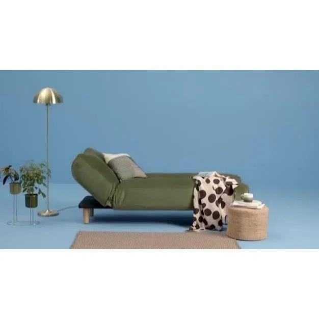 Habitat Kota Velvet Chaise Sofa - Green – image 2