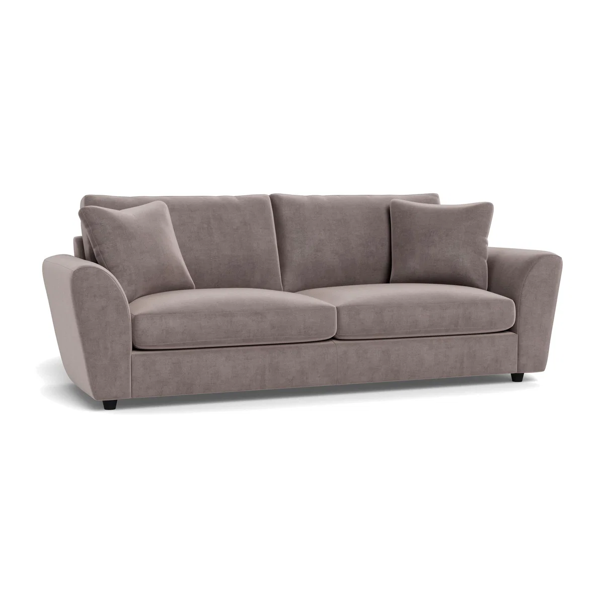 Heal's Snooze 5 Seater Sofa Smart Luxe Velvet Mushroom Black Feet - Heal's UK Furniture – image 1