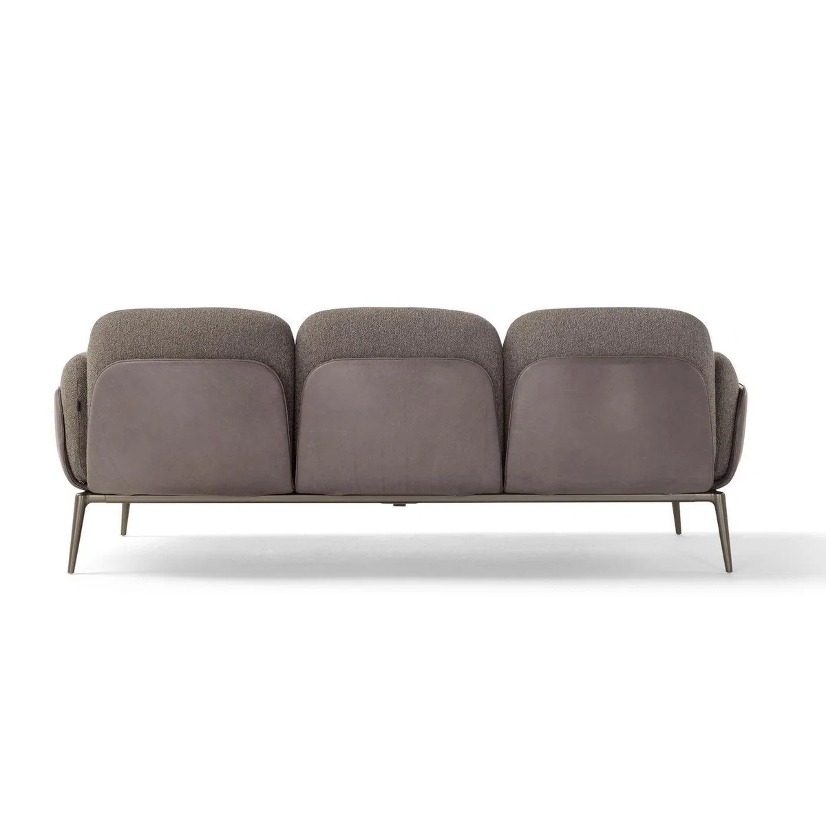 Amura Brooklyn Sofa Shell Leather Daino 04 Cushions Fabric Nobilis 21 Base Metal Ral 9005 - Heal's UK Furniture – image 12