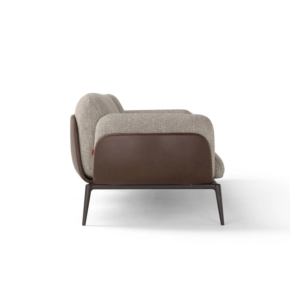 Amura Brooklyn Sofa Shell Leather Daino 04 Cushions Fabric Nobilis 21 Base Metal Ral 9005 - Heal's UK Furniture – image 13