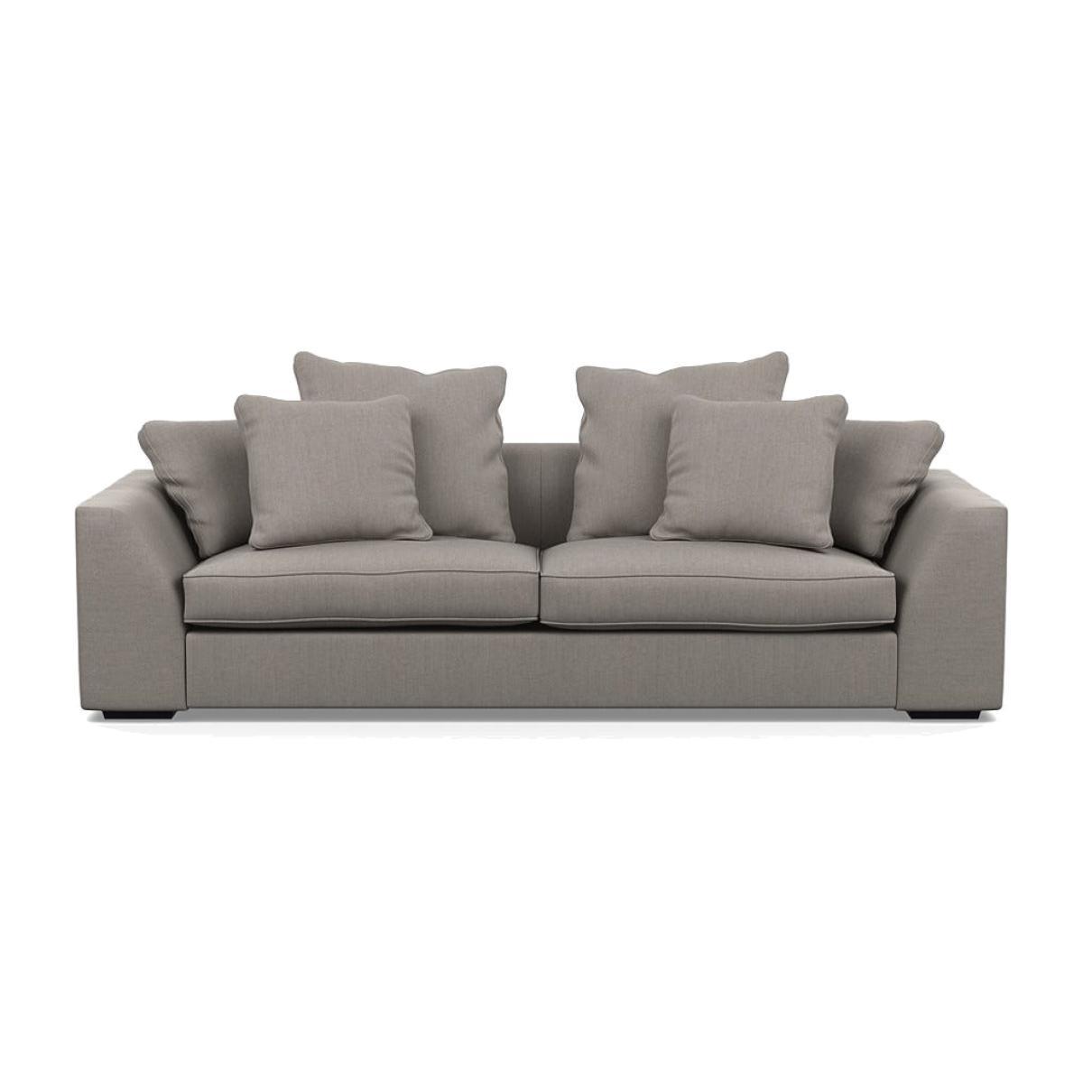 Heal's Cumulus 5 Seater Sofa In Broad Weave Pebble With Black Feet - Heal's UK Furniture