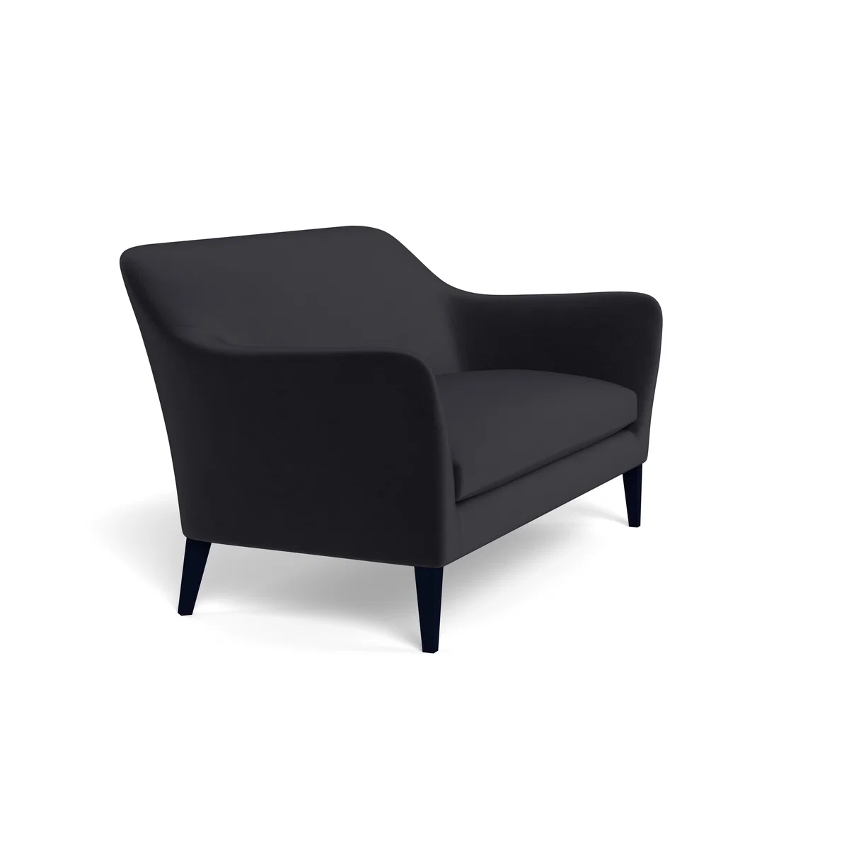 Heal's Wallis 3 Seater Sofa Velvet Black Black Painted Oak Feet - Heal's UK Furniture – image 2