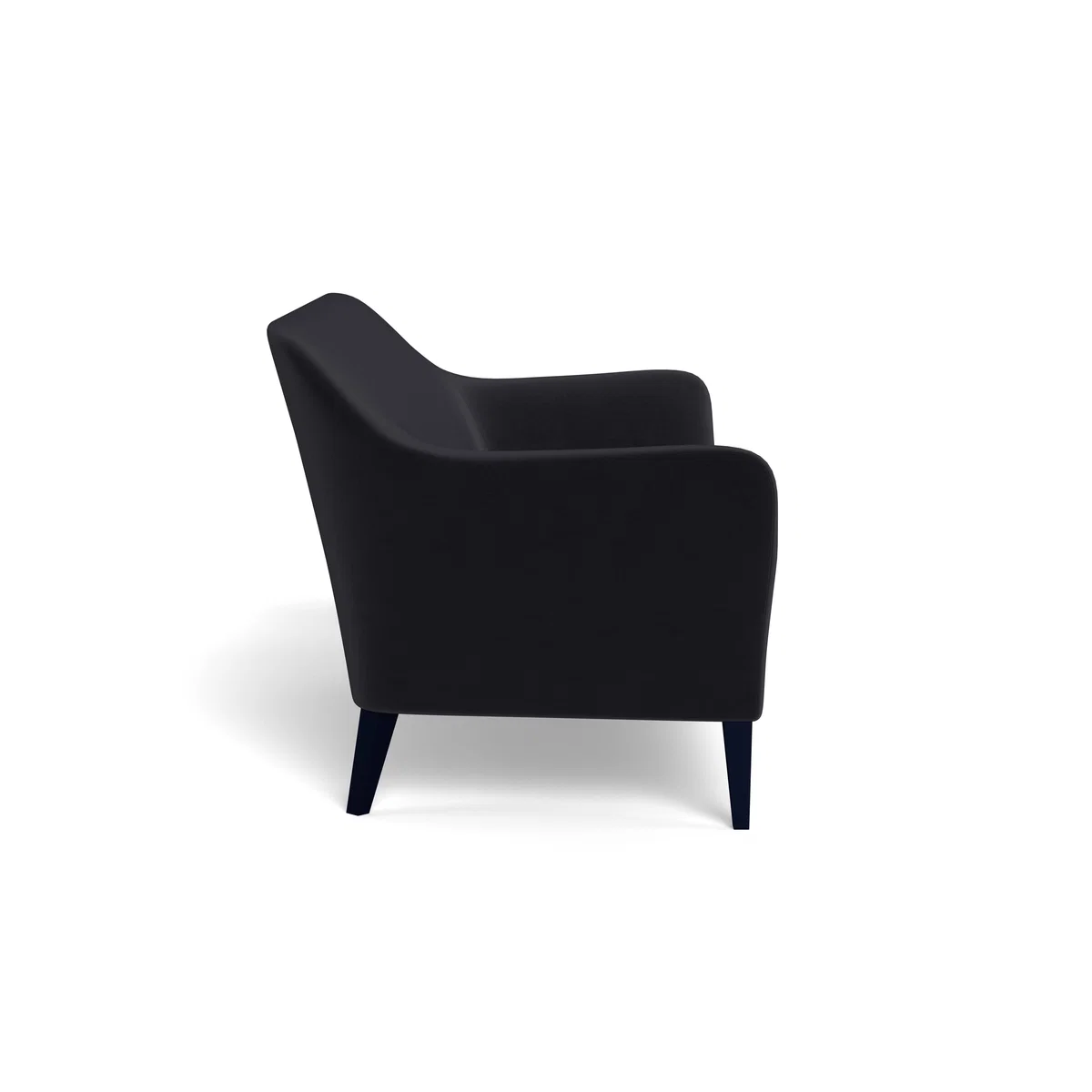 Heal's Wallis 3 Seater Sofa Velvet Black Black Painted Oak Feet - Heal's UK Furniture – image 3