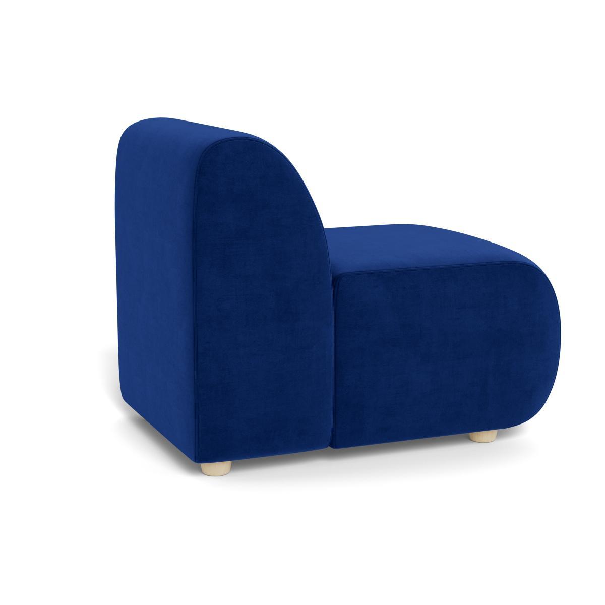 Heal's Lilli Small Single Module Smart Luxe Velvet Azure Natural Ash Feet - Heal's UK Furniture – image 4