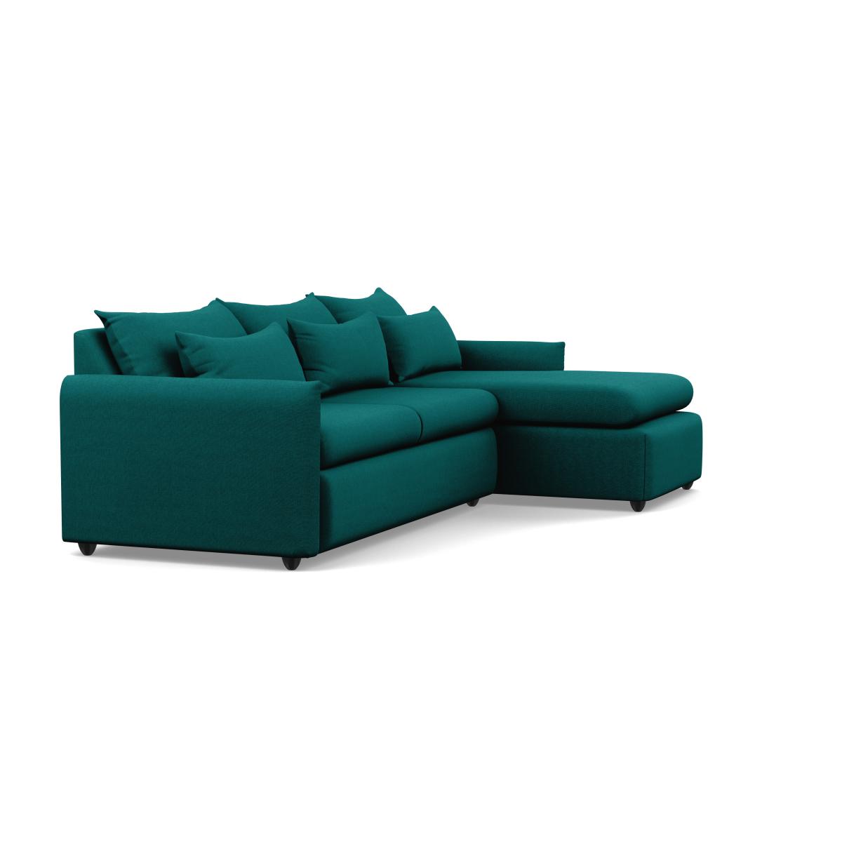 Heal's Pillow Large RHF Corner Chaise Sofa Brushed Cotton Pine Black Feet - Heal's UK Furniture – image 2