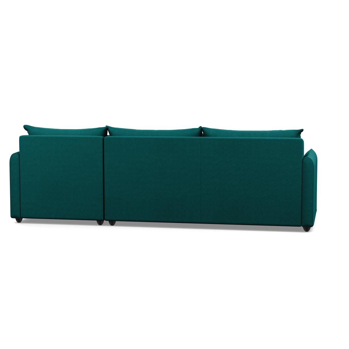 Heal's Pillow Large RHF Corner Chaise Sofa Brushed Cotton Pine Black Feet - Heal's UK Furniture – image 5