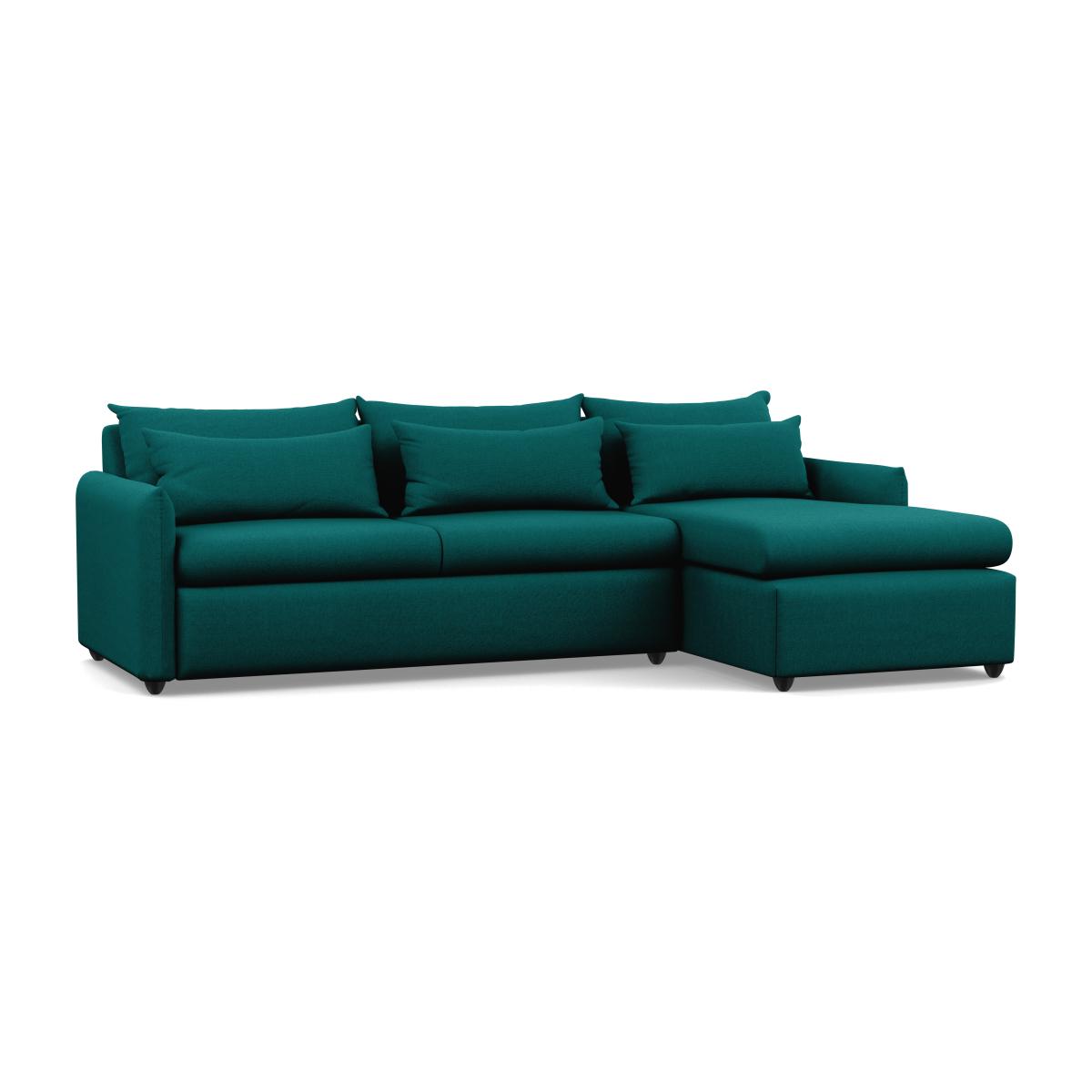 Heal's Pillow Large RHF Corner Chaise Sofa Brushed Cotton Pine Black Feet - Heal's UK Furniture – image 1