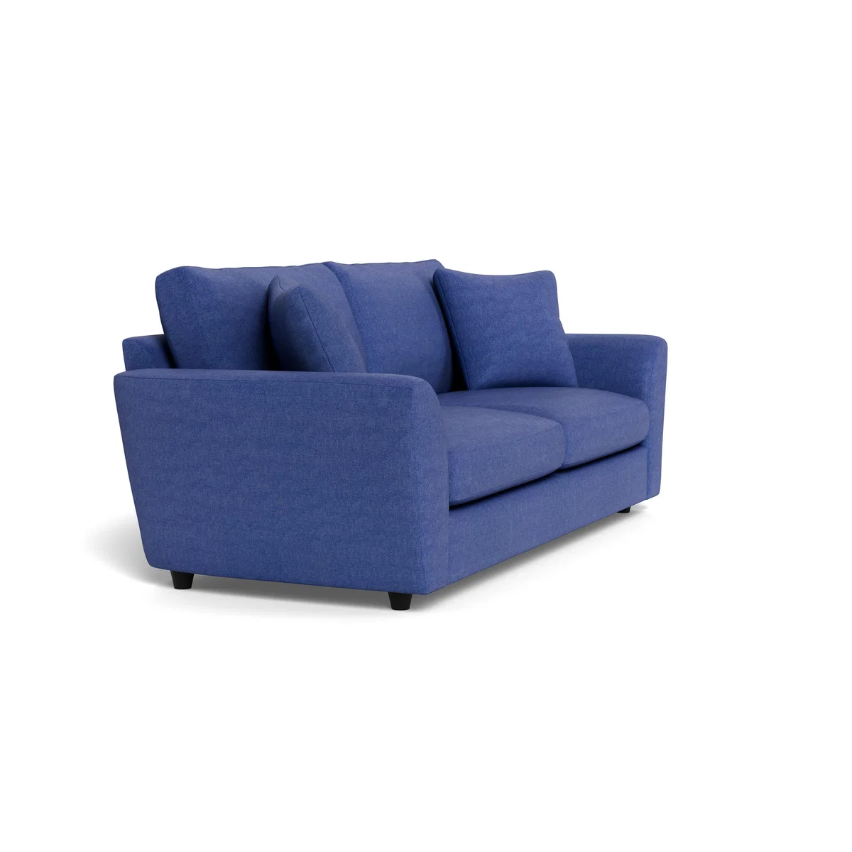 Heal's Snooze 5 Seater Sofa Brushed Cotton Cobalt Black Feet - Heal's UK Furniture – image 2