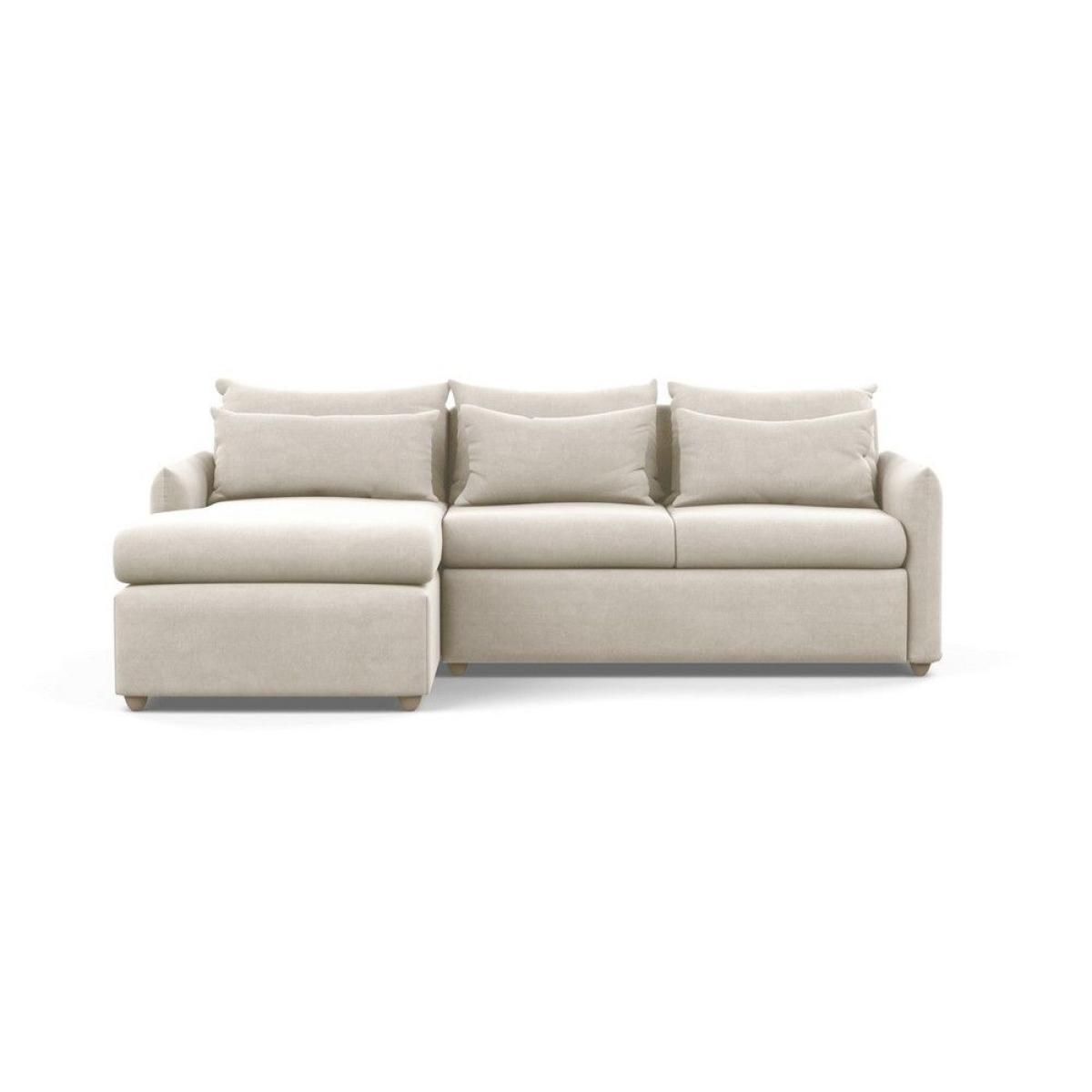Heal's Pillow Medium LHF Corner Chaise Sofa Brushed Cotton Oat Natural Feet - Heal's UK Furniture – image 2