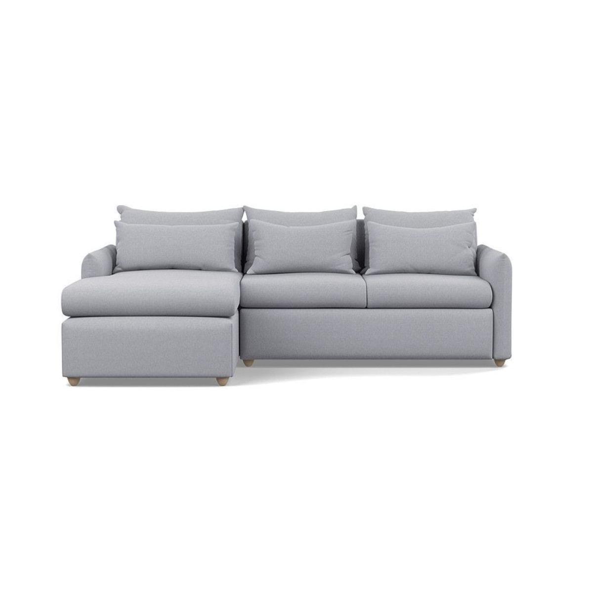 Heal's Pillow Medium LHF Corner Chaise Sofa Brushed Cotton Oat Natural Feet - Heal's UK Furniture – image 14