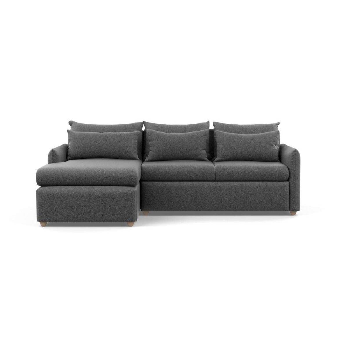 Heal's Pillow Medium LHF Corner Chaise Sofa Brushed Cotton Oat Natural Feet - Heal's UK Furniture – image 16