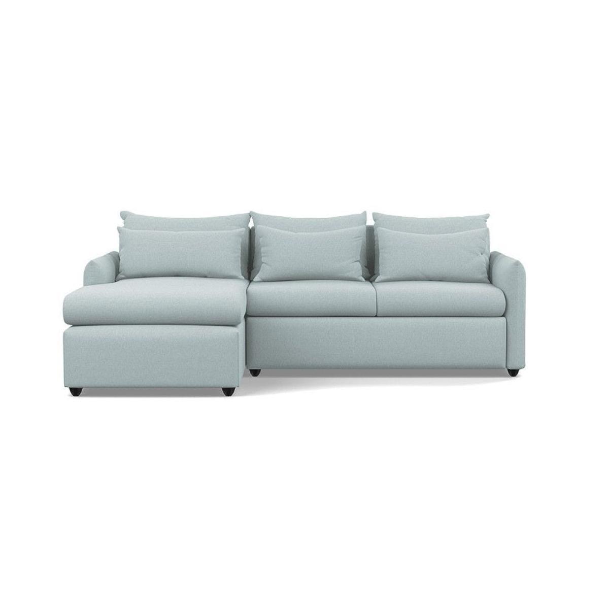 Heal's Pillow Medium LHF Corner Chaise Sofa Brushed Cotton Oat Natural Feet - Heal's UK Furniture – image 20