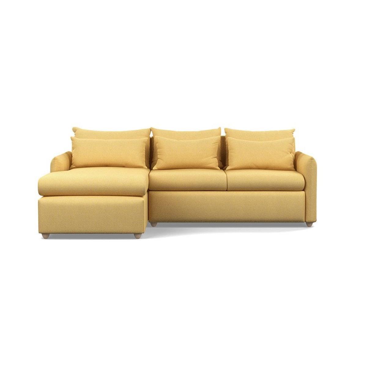 Heal's Pillow Medium LHF Corner Chaise Sofa Brushed Cotton Oat Natural Feet - Heal's UK Furniture – image 23
