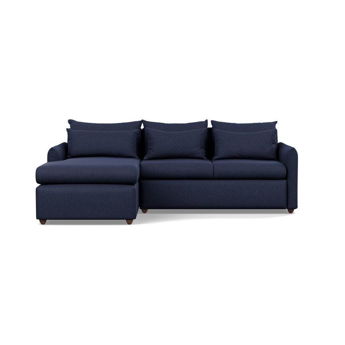 Heal's Pillow Medium LHF Corner Chaise Sofa Brushed Cotton Oat Natural Feet - Heal's UK Furniture – image 26