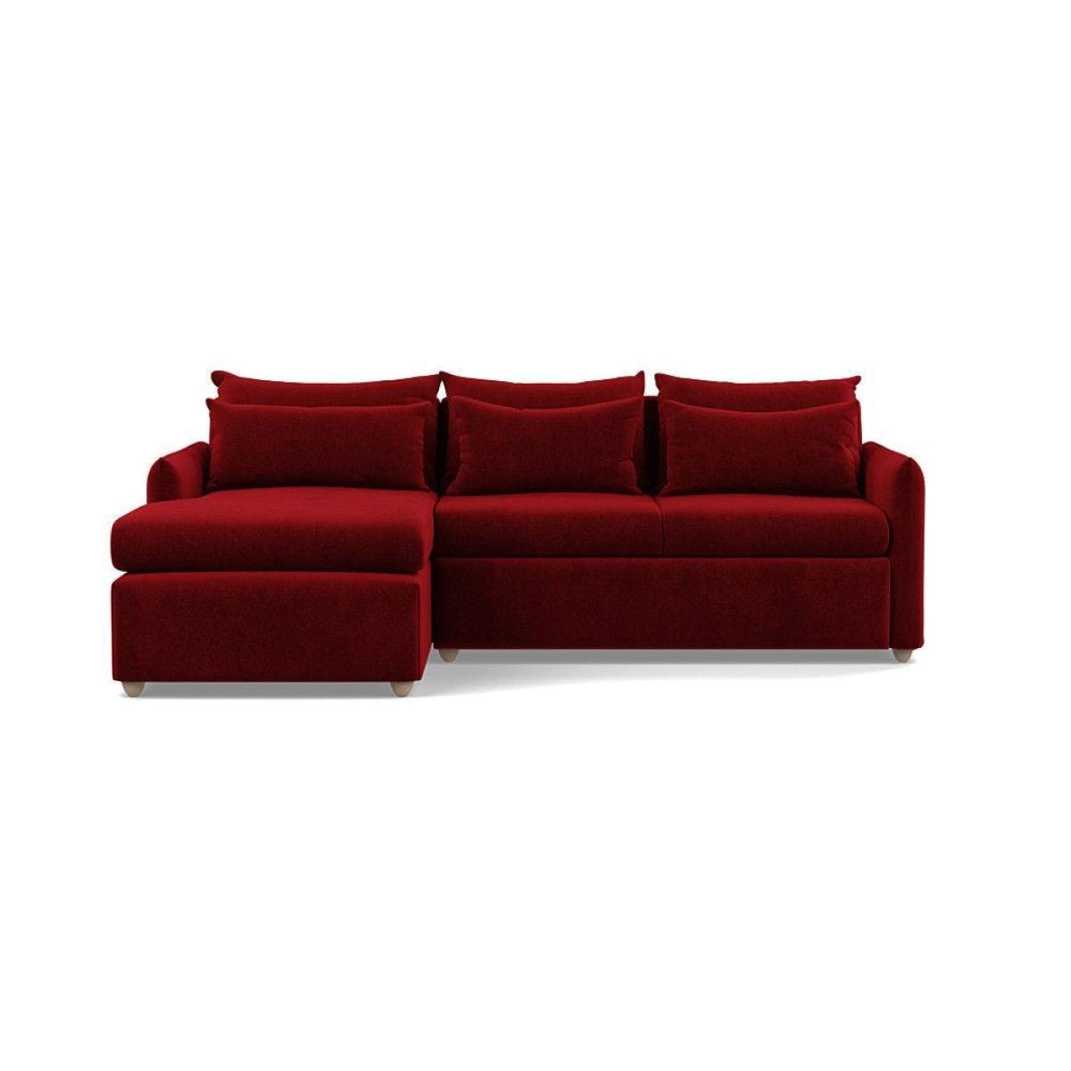Heal's Pillow Medium LHF Corner Chaise Sofa Brushed Cotton Oat Natural Feet - Heal's UK Furniture – image 28