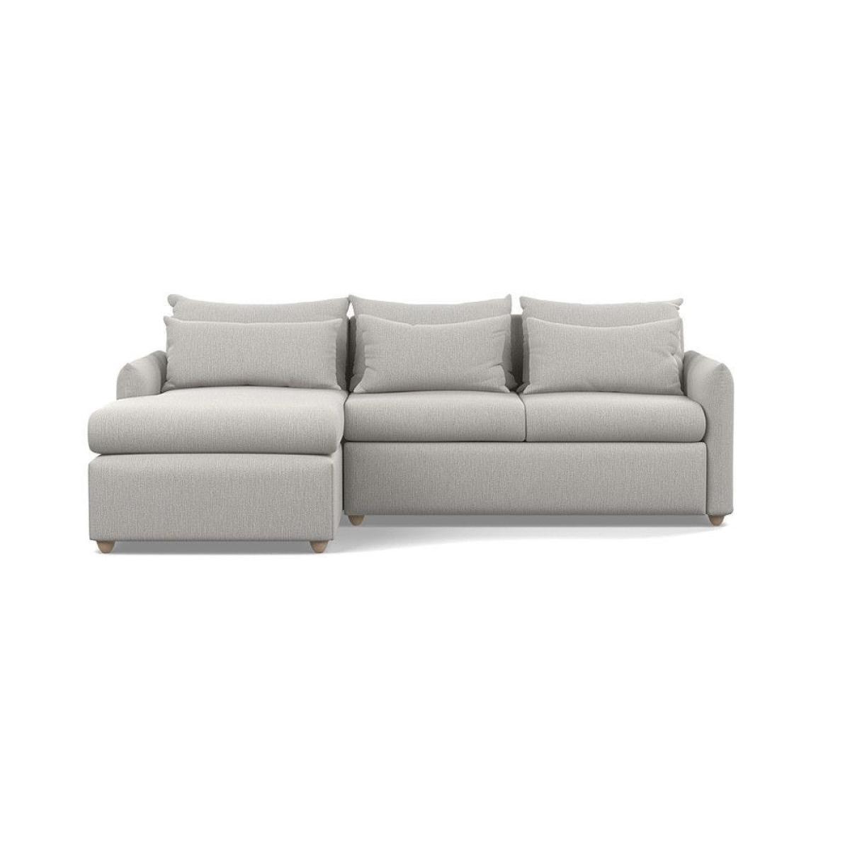 Heal's Pillow Medium LHF Corner Chaise Sofa Brushed Cotton Oat Natural Feet - Heal's UK Furniture – image 29