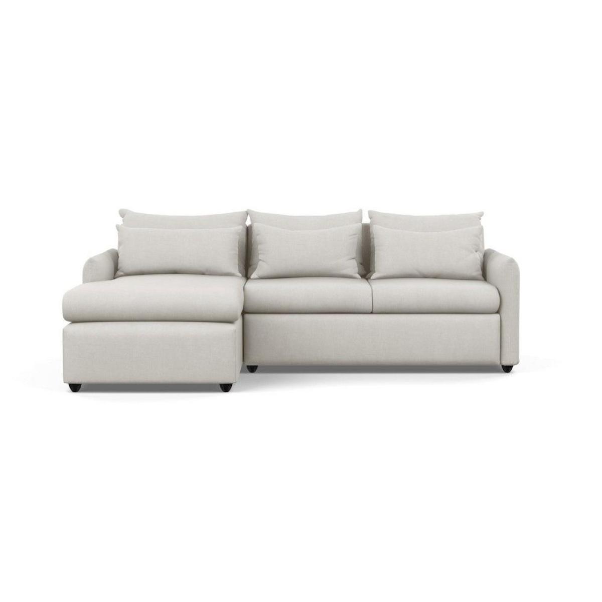 Heal's Pillow Medium LHF Corner Chaise Sofa Brushed Cotton Oat Natural Feet - Heal's UK Furniture – image 4