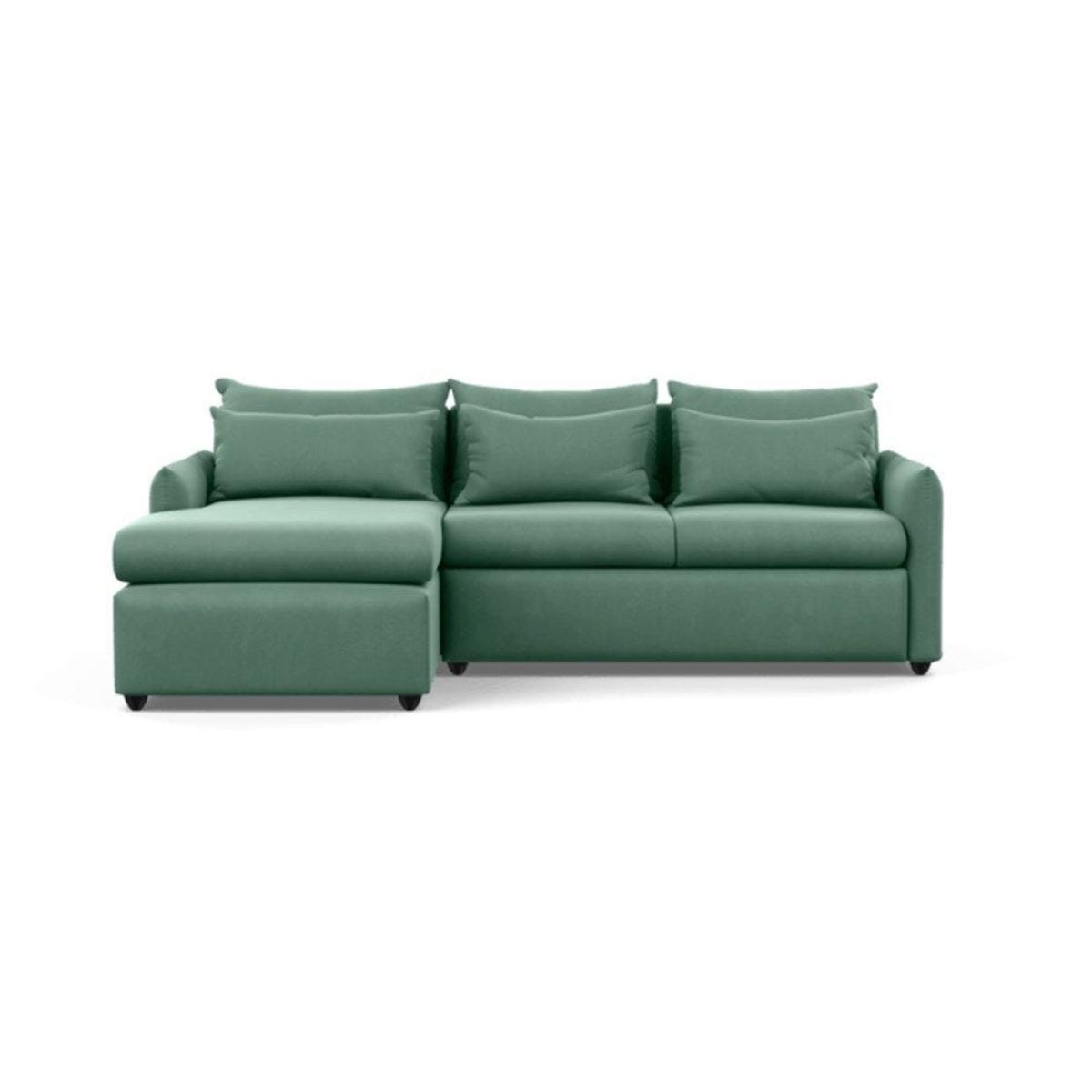 Heal's Pillow Medium LHF Corner Chaise Sofa Brushed Cotton Oat Natural Feet - Heal's UK Furniture – image 33