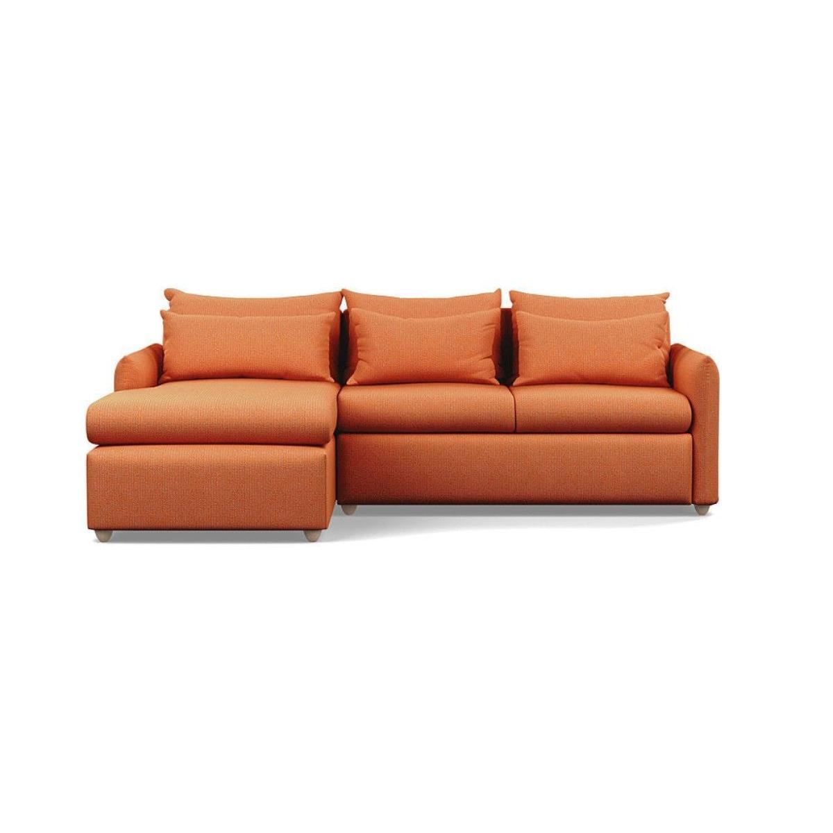 Heal's Pillow Medium LHF Corner Chaise Sofa Brushed Cotton Oat Natural Feet - Heal's UK Furniture – image 34
