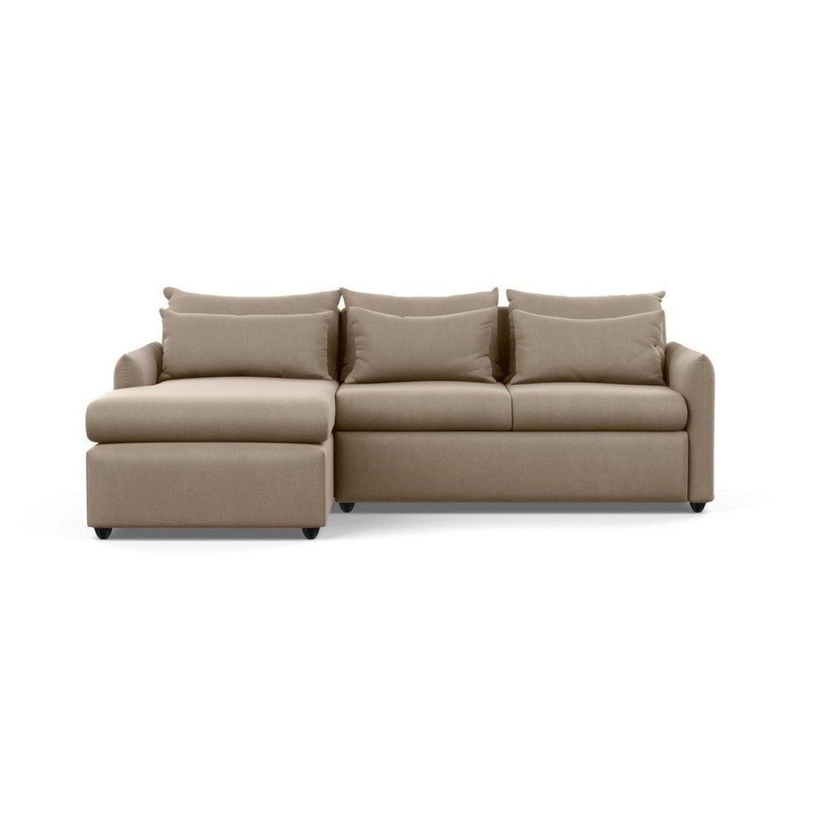 Heal's Pillow Medium LHF Corner Chaise Sofa Brushed Cotton Oat Natural Feet - Heal's UK Furniture – image 44