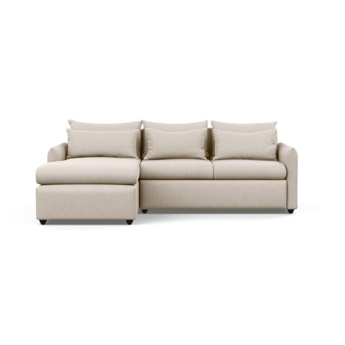 Heal's Pillow Medium LHF Corner Chaise Sofa Brushed Cotton Oat Natural Feet - Heal's UK Furniture – image 46